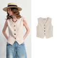 Tailored Button-Front Vest