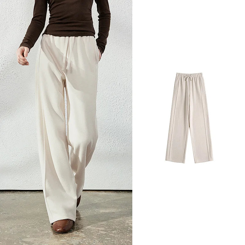Drawstring Wide-Leg Pants