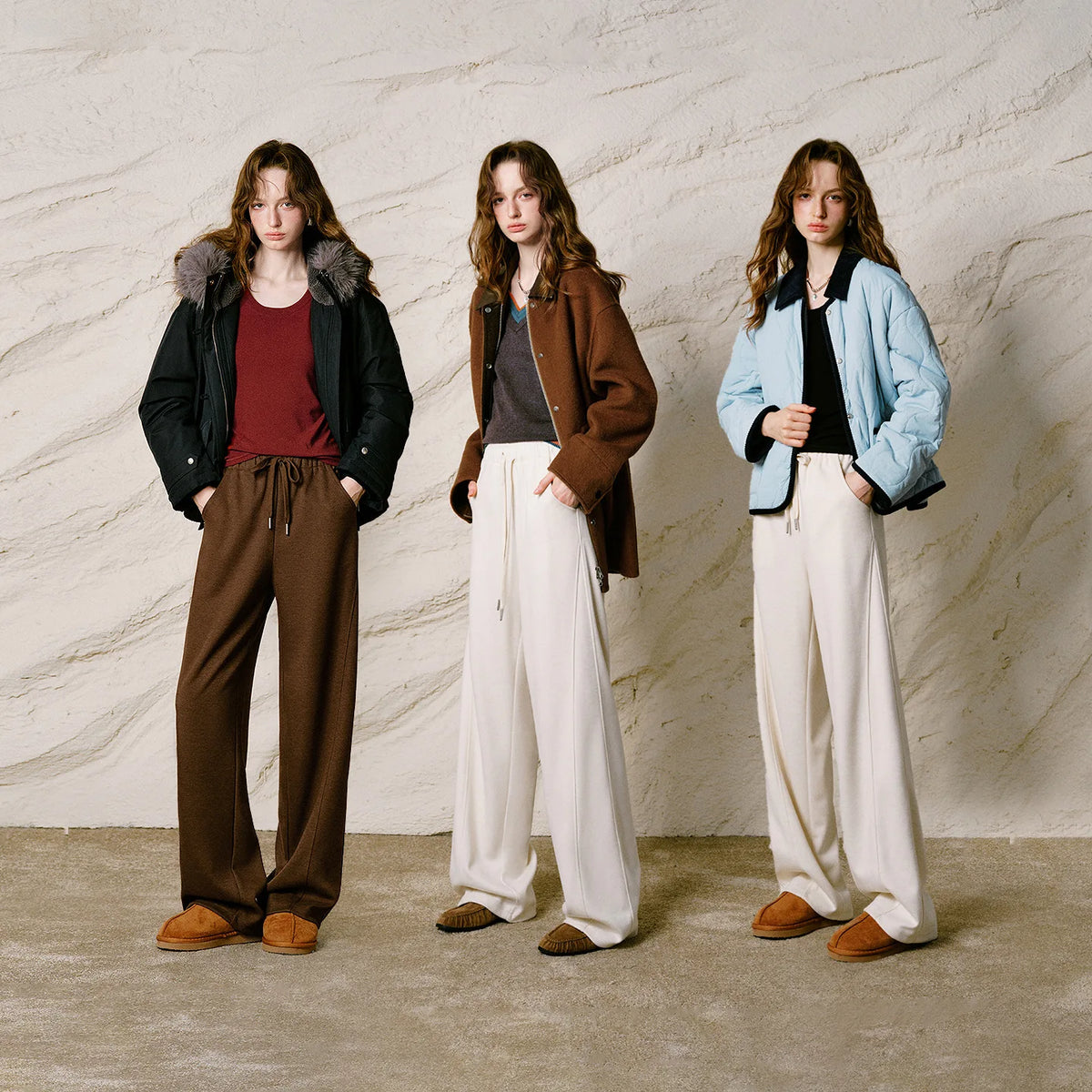 Drawstring Wide-Leg Pants