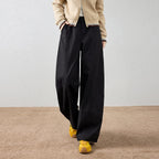 Seam-Detail Barrel-Leg Pants
