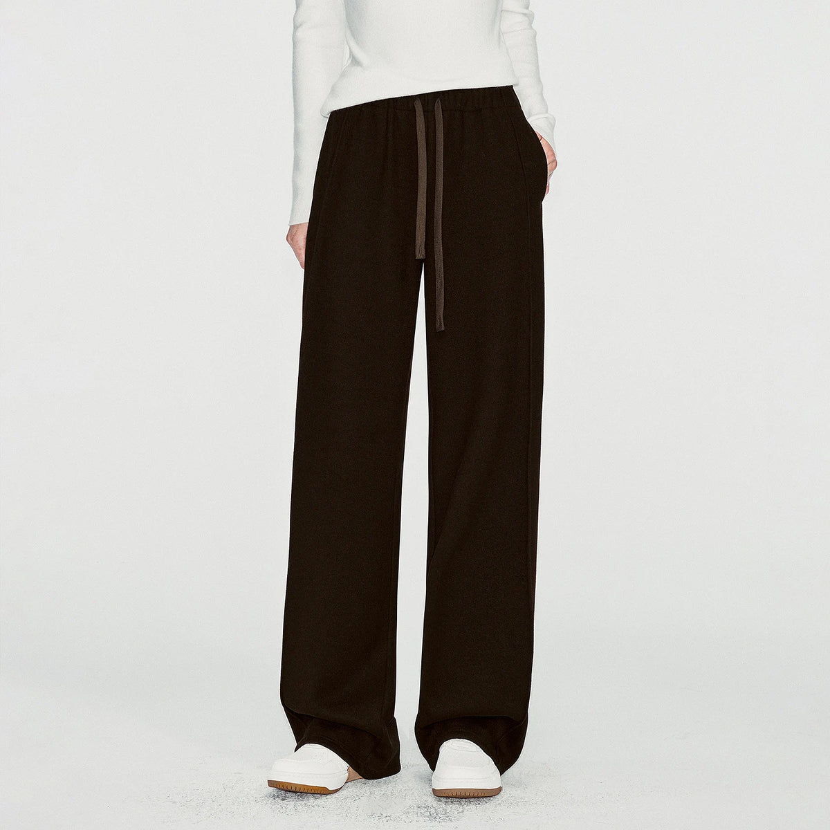 Relaxed Straight-Leg Pull-On Pants