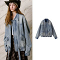 Relaxed Collared Denim Jacket