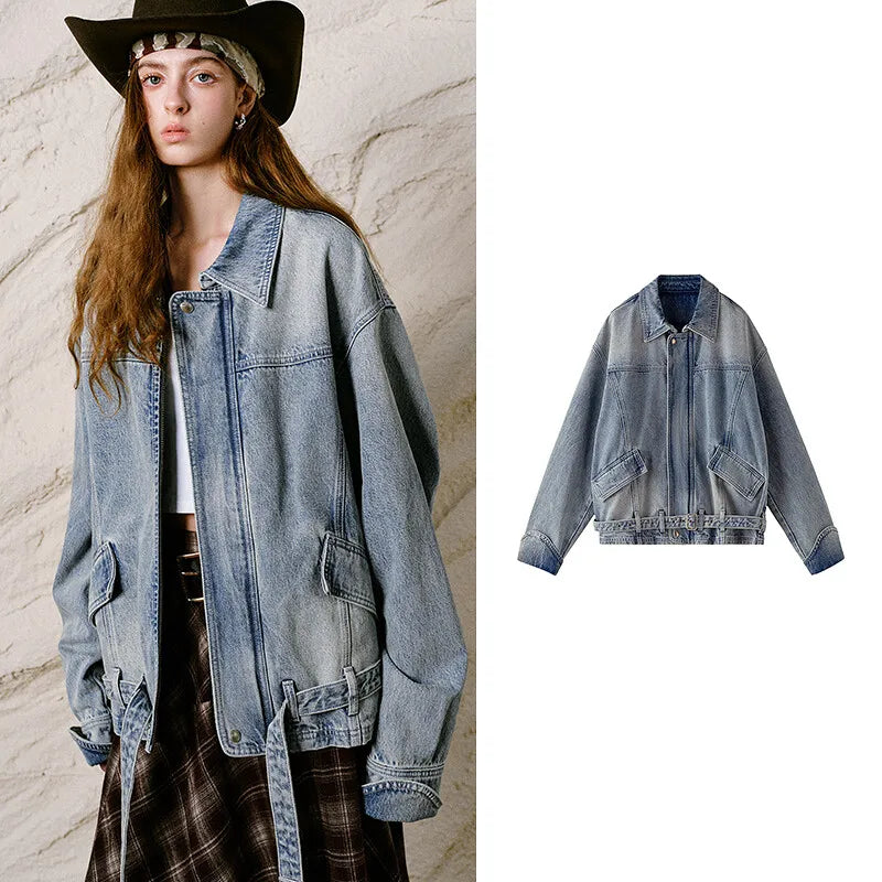 Relaxed Collared Denim Jacket
