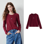 Lamb-Detail Long-Sleeve Tee