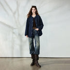 Collarless Diamond-Quilted Jacket