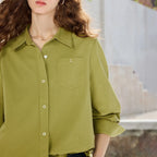 Relaxed Long-Sleeve Button-Up Shirt