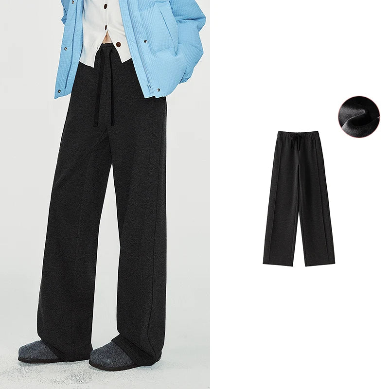 Relaxed Straight-Leg Pull-On Pants