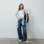 Contrast-Sleeve Relaxed Tee