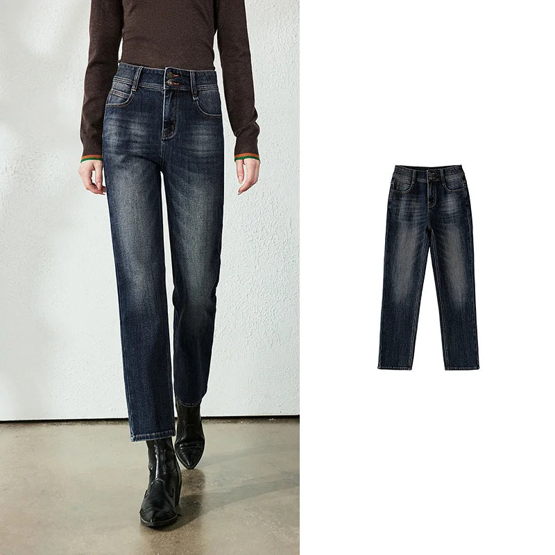 Cropped Slim Straight-Leg Jeans