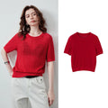 Textured Crewneck Knit Tee