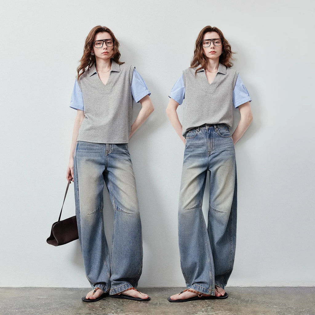 Layered-Look Polo Top