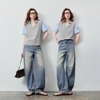 Layered-Look Polo Top