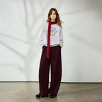 Draped Curved-Leg Pants