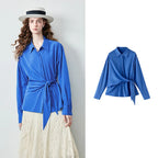 Tie-Waist Button-Front Shirt