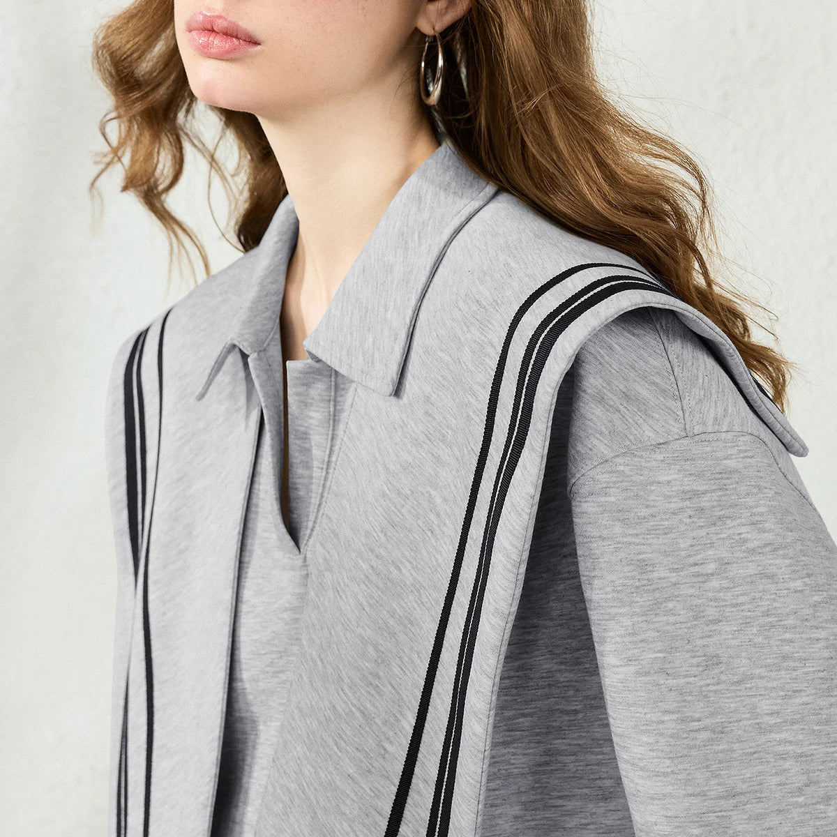 Relaxed Collared Sweatshirt