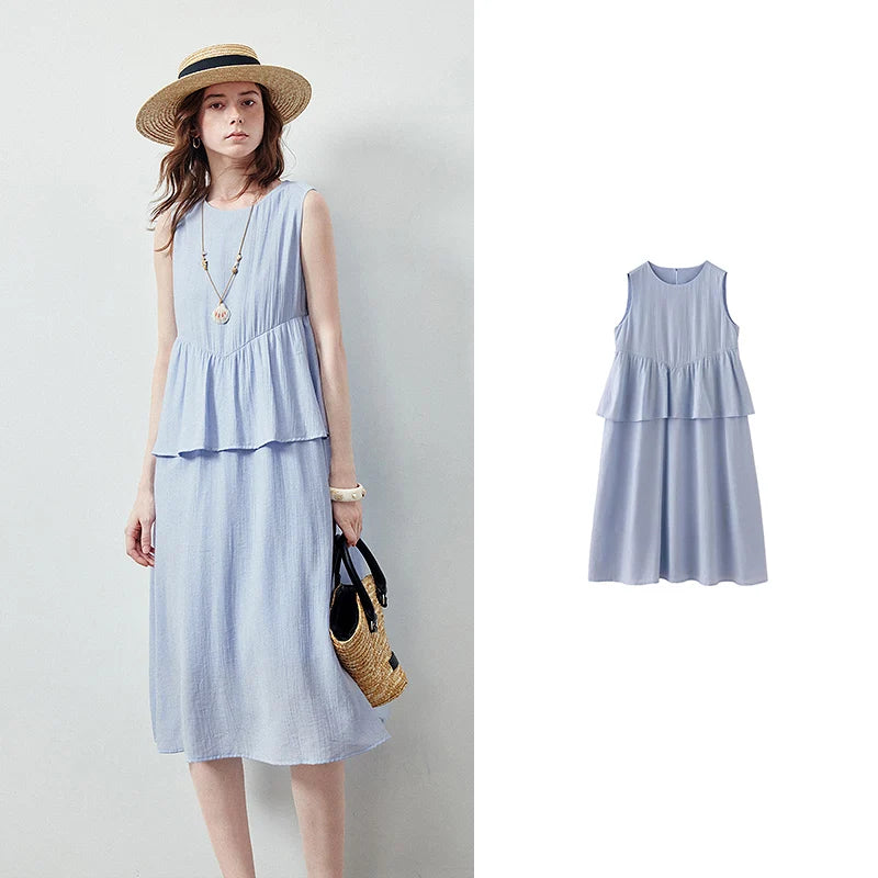Sleeveless Tiered Midi Dress
