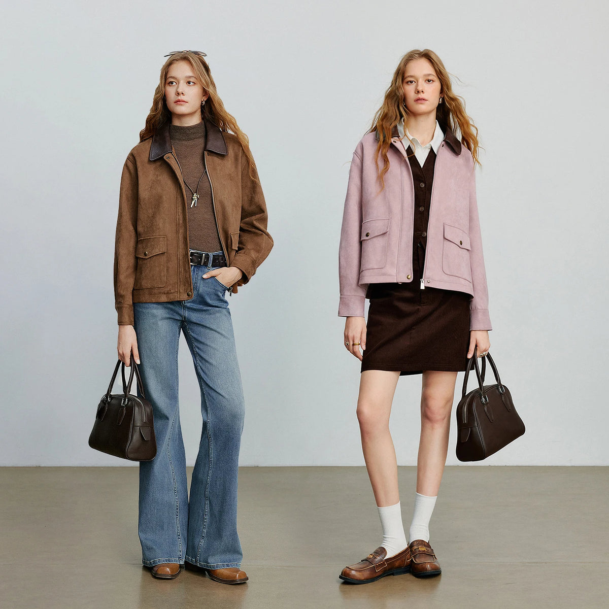 Contrast-Collar Utility Jacket