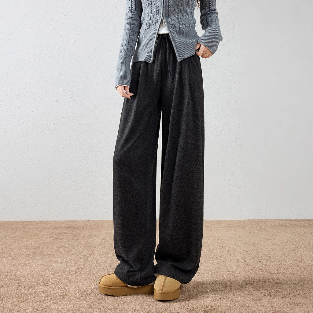 Elastic-Waist Wide-Leg Pants