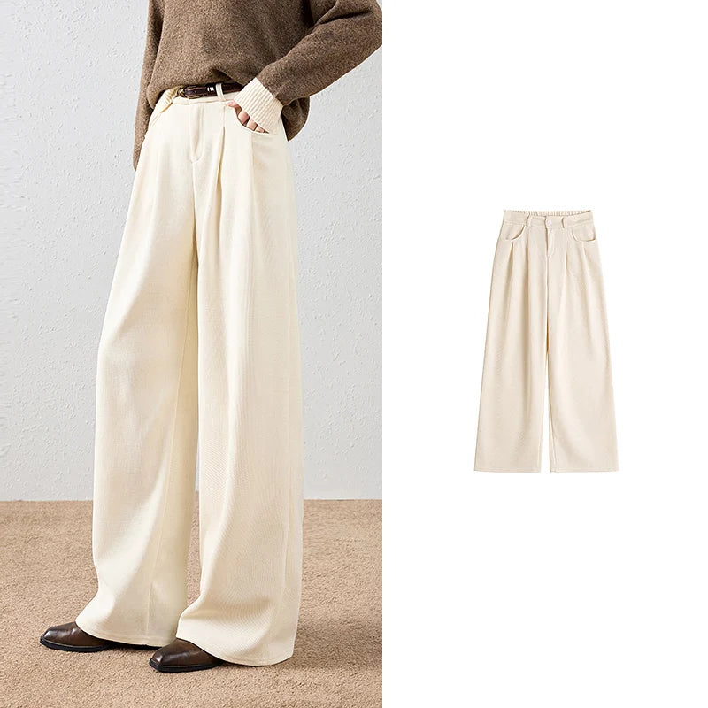 Pleated Wide-Leg Pants