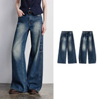 Seamed Wide-Leg Jeans