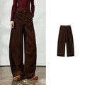 Curved-Leg Casual Pants