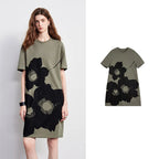 Oversized Floral T-Shirt Dress
