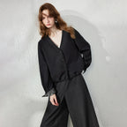 Lace-Cuff Jacket and Pants Set