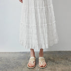 Tiered Ruffle Midi Skirt