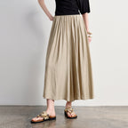 Gathered-Waist Wide-Leg Culottes