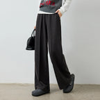 Draped Wide-Leg Pants