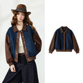 Contrast-Sleeve Varsity Jacket