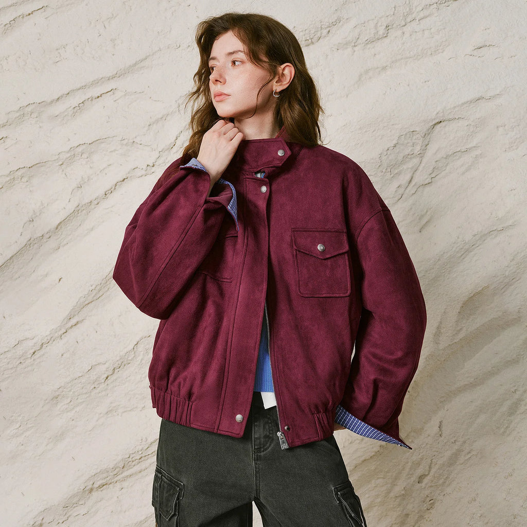 Stand-Collar Zip Jacket