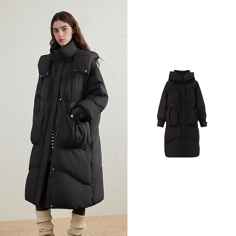 Hooded Longline Puffer Coat