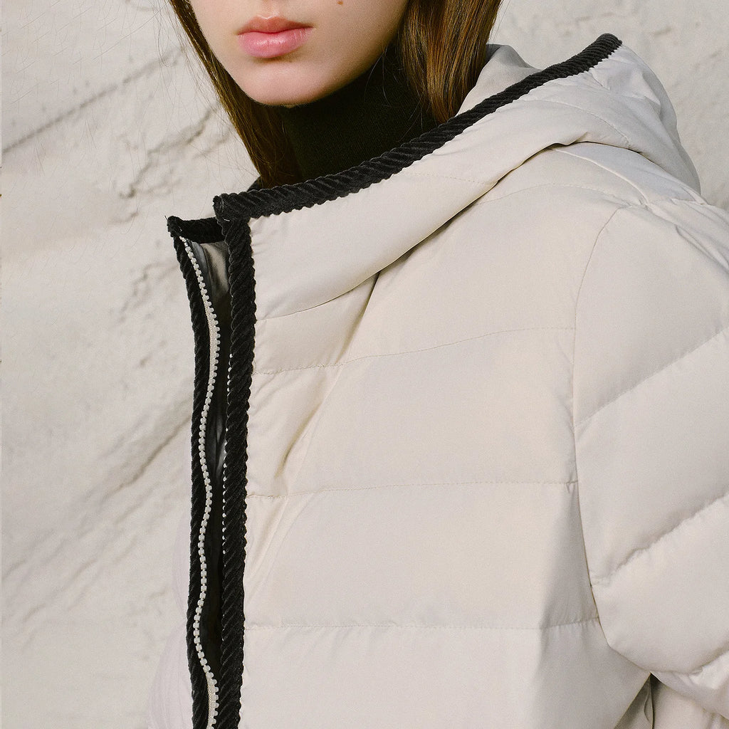 Quilted Hooded Zip Jacket