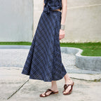 Plaid Halter Top and Skirt Set