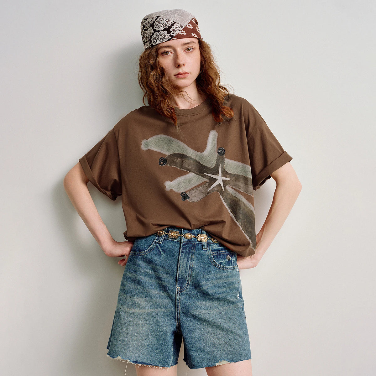Animal-Graphic Relaxed Crewneck Tee