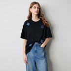Floral-Motif Relaxed Tee