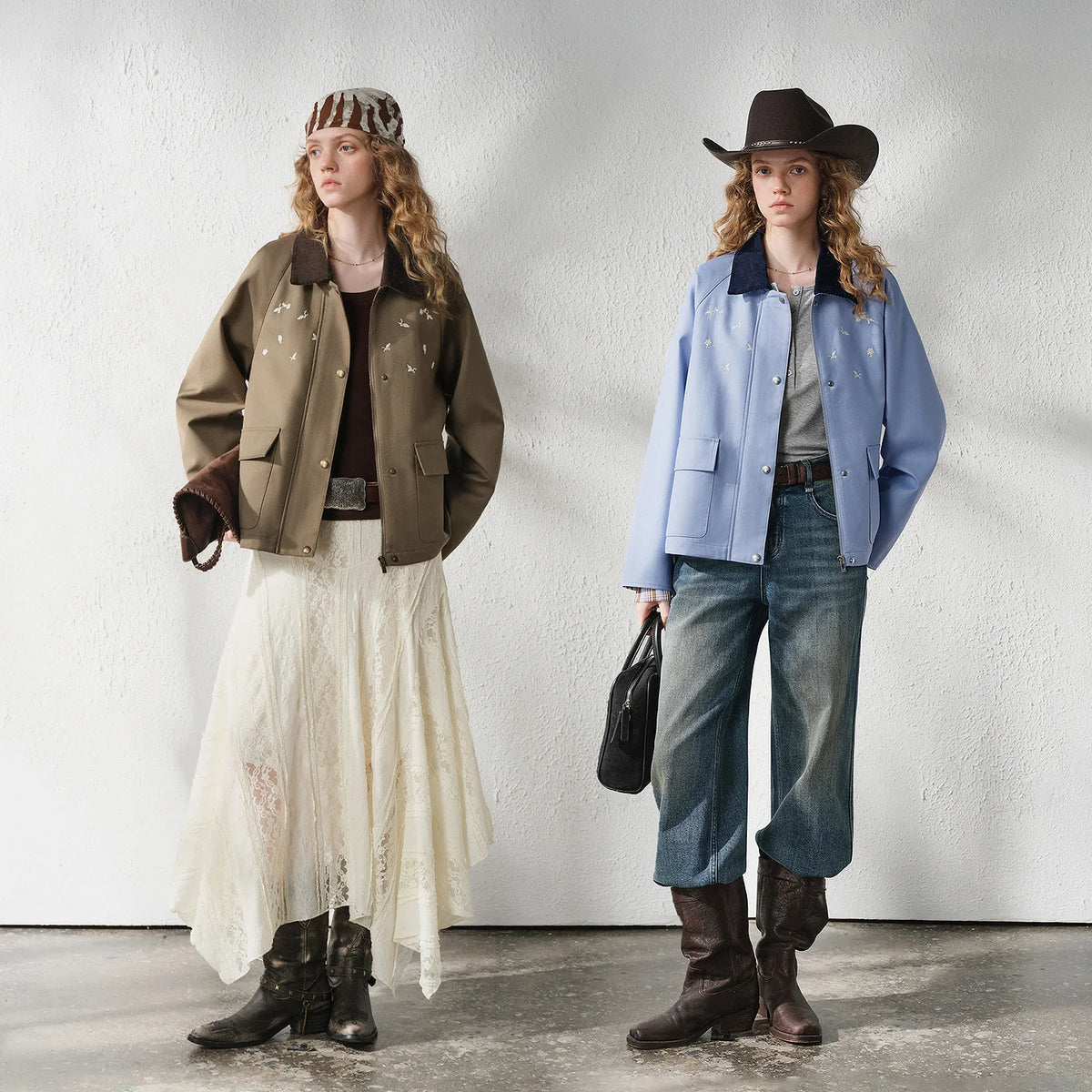 Contrast-Cuff Utility Jacket