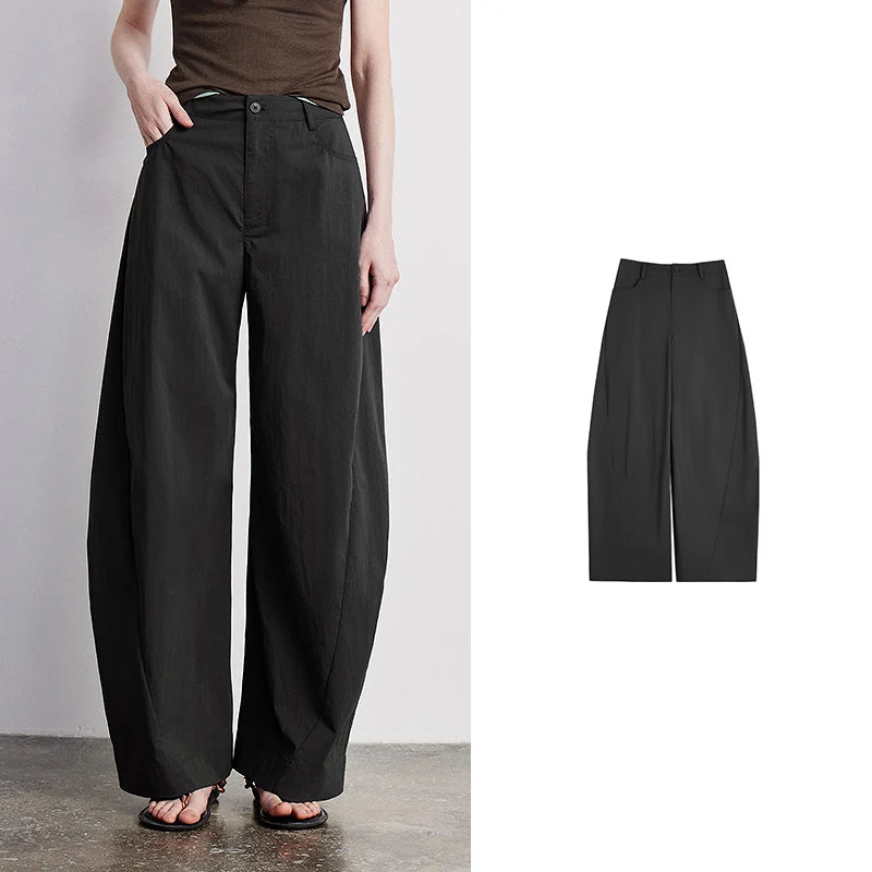 Pleated Wide-Leg Pants