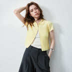 Ribbed Zip-Front Knit Shirt