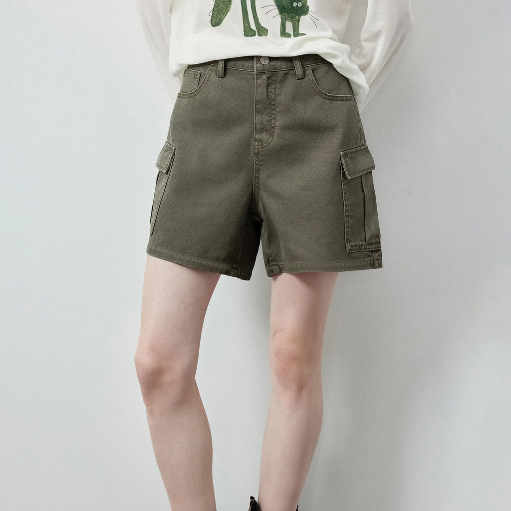Flap-Pocket Cargo Shorts