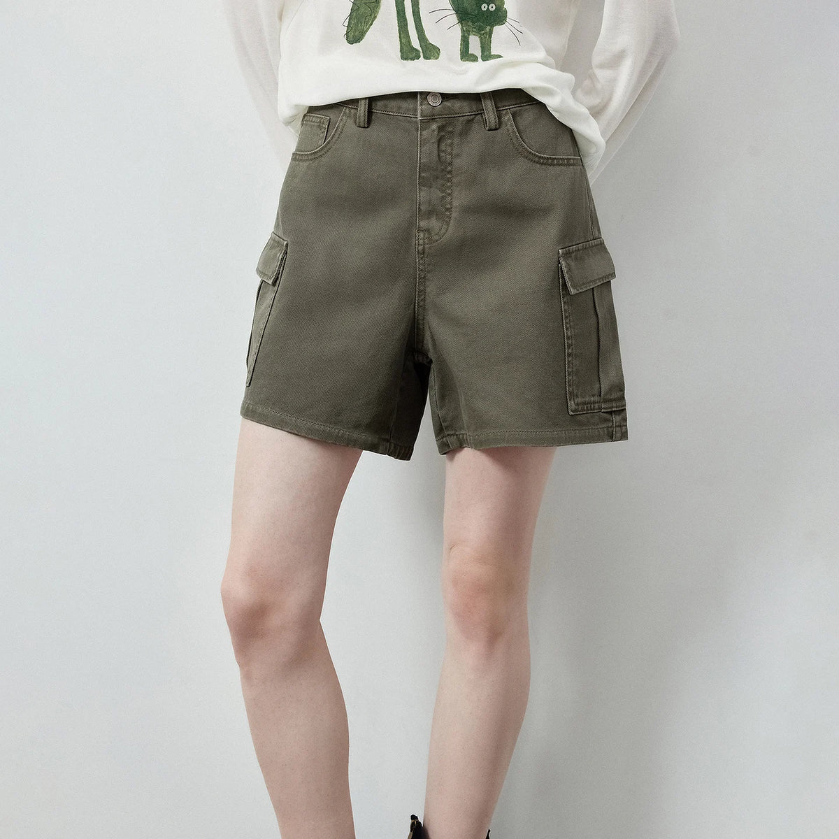 Flap-Pocket Cargo Shorts