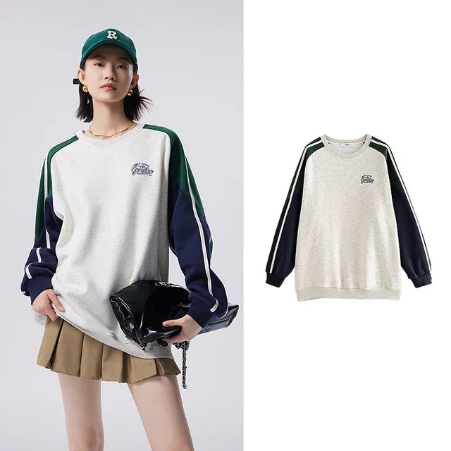Colorblock Raglan Crewneck Sweatshirt