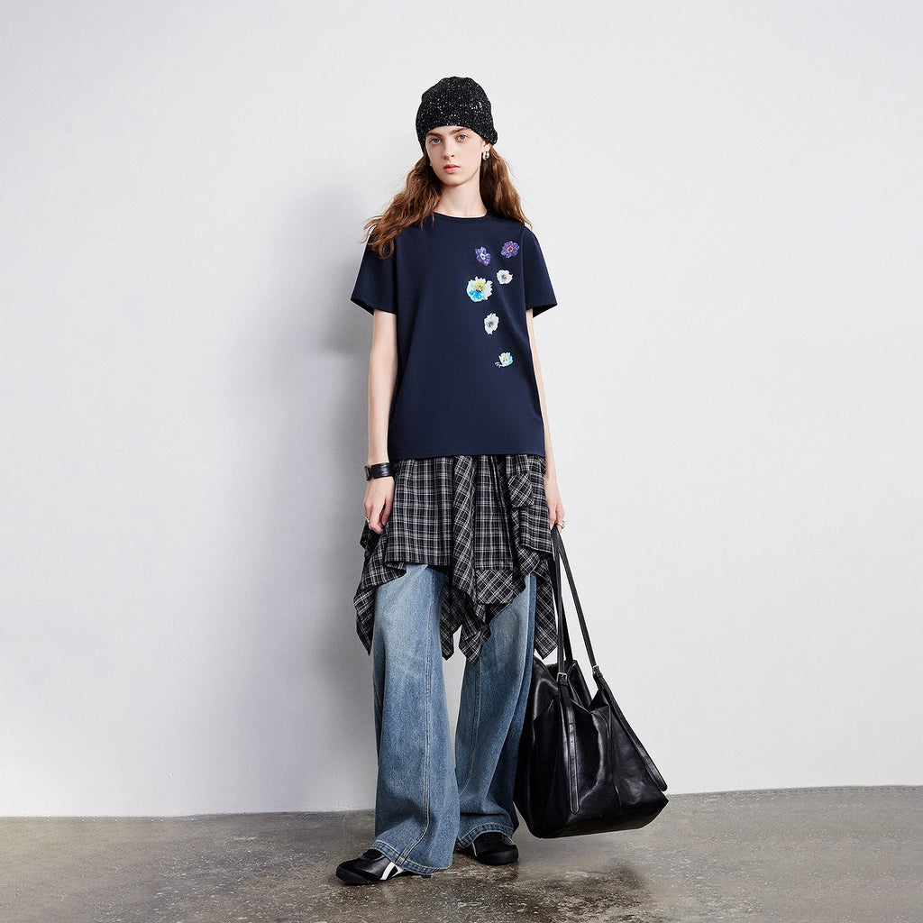 Floral Graphic Cropped Tee