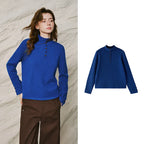 Contrast-Trim Long-Sleeve Knit Henley