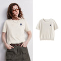 Motif-Detail Crewneck Knit Tee