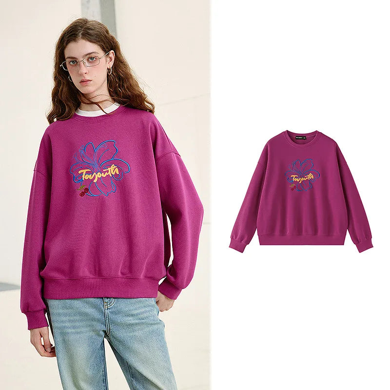 Floral Graphic Crewneck Sweatshirt