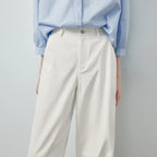 Seamed Curved-Leg Pants