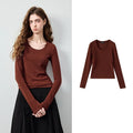 Scoop-Neck Long-Sleeve Tee