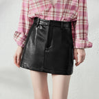 Glossy A-Line Skort